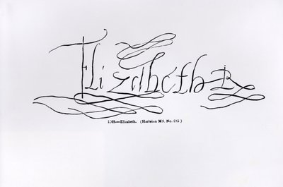 Firma de la Reina Isabel I de English School
